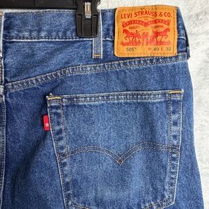Levi’s 505 Jeans 40x32 Actual Inseam 31 Reg. Straight 100% Cotton Blank Red Tag